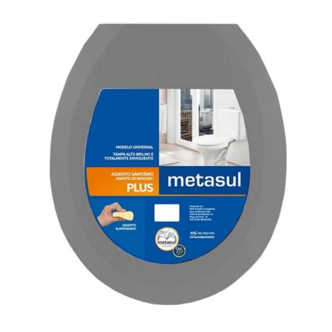 Assento Almofadado Plus Cinza Escuro - Metasul