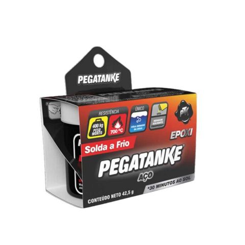 Cola Epoxi Aco Solda a Frio Branca 46g - Pegatanke