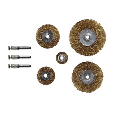 Escova Aco Circular Com Haste - Kit 5 Pecas - Mister