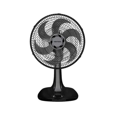 Ventilador 30cm Turbo 6 PÁs Preto 127v Ventisol