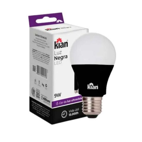 Lampada Led Luz Negra 9w 15.000h - Bivolt - Kian