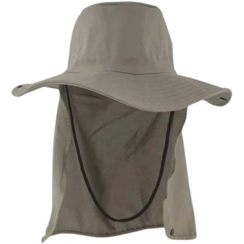 Chapeu Australiano Com Protecao Pescoco - Gelo - Parana