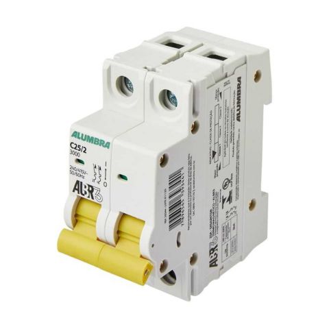 Disjuntor Din Bipolar C25 - Branco - 50/60hz - Alumbra