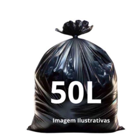 Saco para Lixo 50L Super Reforçado 63x80cm – 10 peças – Sinara