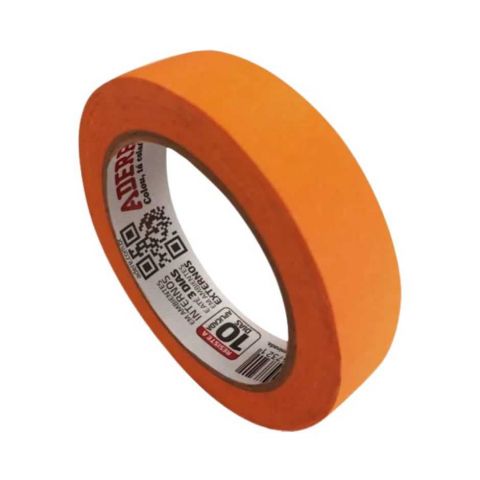 Fita Crepe Pintura Imobiliária Laranja - 24mm X 50 Metros - Adere
