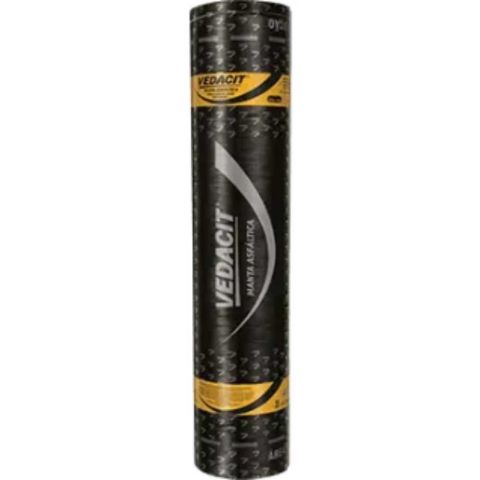 Manta Asfaltica 3mm Lajes Baixa Circulacao - 1m X 10m - Vedacit