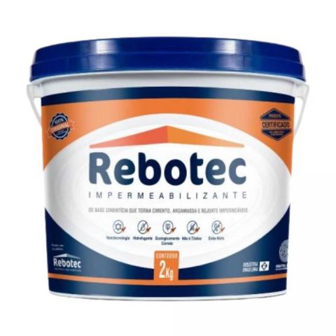 Rebotec Impermeabilizante Concreto E Argamassa - 2kg