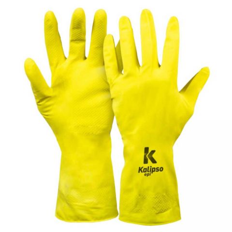 Luva Latex Light Multiuso Amarela T9 G - Kalipso