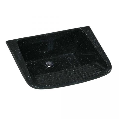 Tanque Simples Marmore Sintetico 60 X 46cm Preto - Rorato