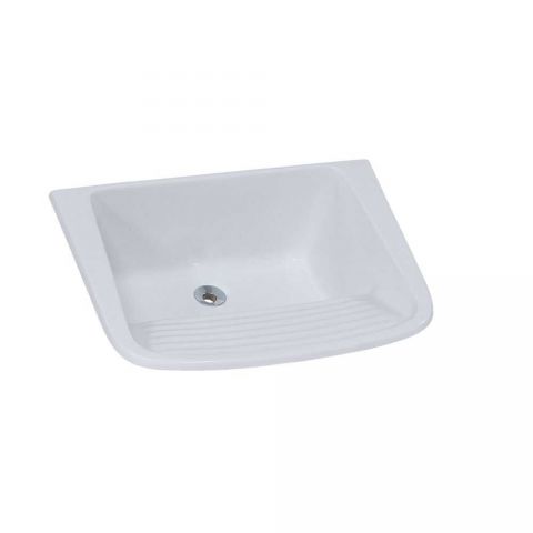 Tanque Simples Marmore Sintetico 60 X 46cm Gelo - Rorato