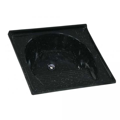 Tanque Simples Sintético Granitado 61 X 61cm Preto - Rorato