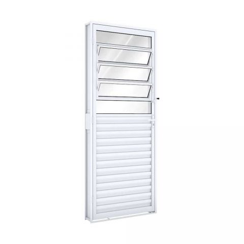 Porta Aco Giro Mista Branca 215 X 85cm - E - Riobras