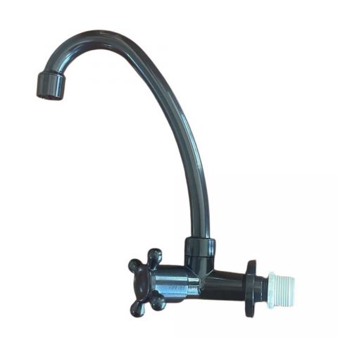 Torneira Cozinha Parede Bica Movel Abs Preta 1/2 - Hidrotec