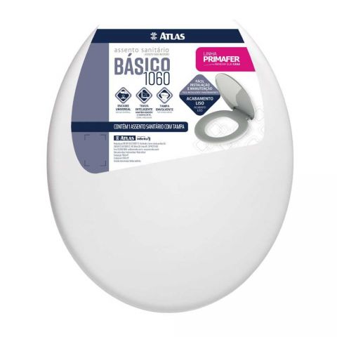 Assento Oval Basico Soprado Universal - Branco - Atlas