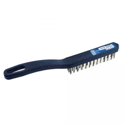 Escova De Aço 4 Filetes Com Cabo Plástico - Roma