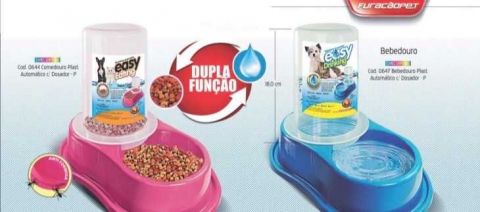 Bebedouro/comedouro Automatico Com Dosador Furacao Pet Cores