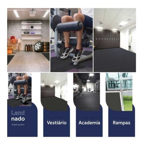 Piso Laminado Bus Pvc 2mm 130 X 100cm Cinza - Kapazi