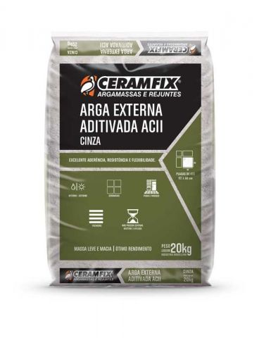 Argamassa Arga Externa Ceramfix 20kg Ac Ii Cinza