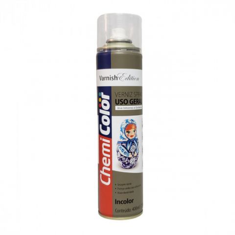 TINTA SPRAY BRILHANTE VERNIZ 400ML - CHEMICOLOR