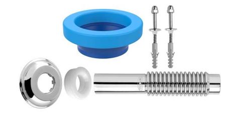 Kit Instalacao Vasos Blukit - Anel - Fixador - Tubo Ligacao