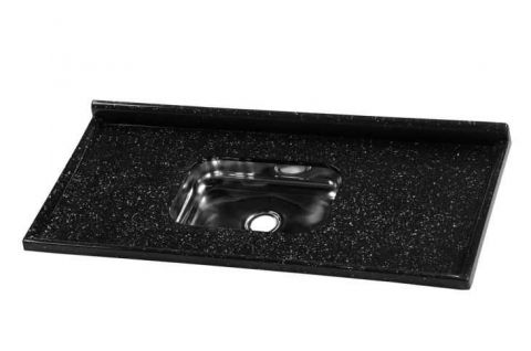 Pia Cozinha Roralit 150 X 55cm Cuba Inox Preta
