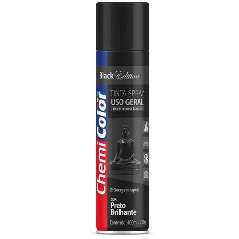 Tinta Spray Chemicolor Brilhante Preto 400ml