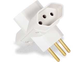 Plug 2p+t 10a Formato T 3 Saidas Ilumi