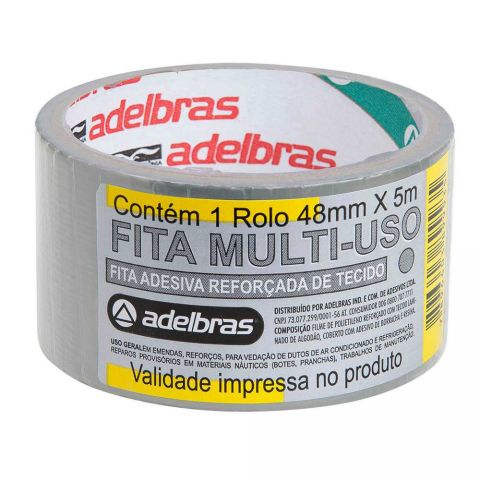 Fita Multiuso 48mm X 5m Silver Tape Prata Adelbras
