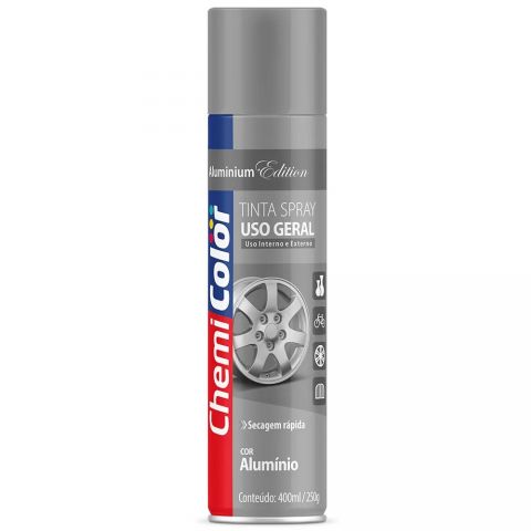 Tinta Spray Brilhante Aluminio 400ml - Chemicollor
