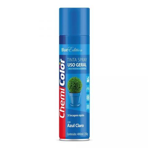 Tinta Spray Brilhante Azul Claro 400ml - Chemicolor