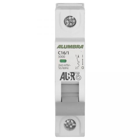 Disjuntor Din Unipolar C16/1 - 240/415v - 50/60Hz - Alumbra