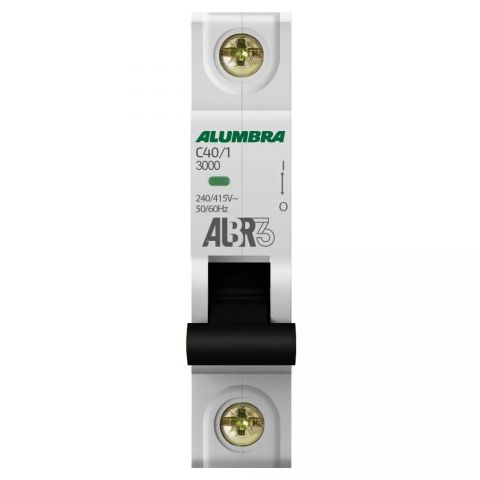 Disjuntor Din Unipolar C40/1 - 240/415v - 50/60Hz - Alumbra