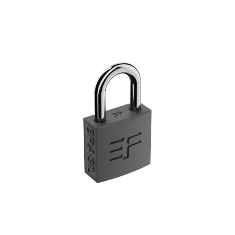 CADEADO 3F LATONADO PRETO FOSCO 30MM - 3F