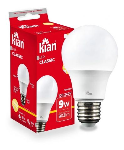 LAMPADA LED CLASSIC 9W 25.000h 810 LUMENS - KIAN