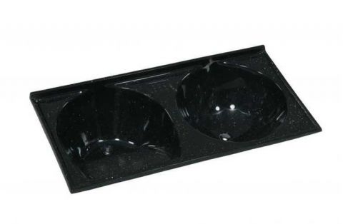 Tanque Lavar Roupa Sintético 124 x 62cm Preto - Rorato