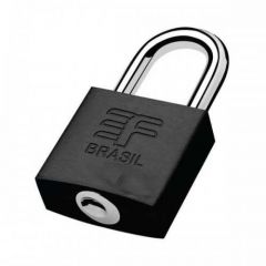 Cadeado Latonado Preto Fosco 20mm - 3f