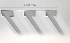 Trilho Suico Triplo 07cm - 3.00 Metros