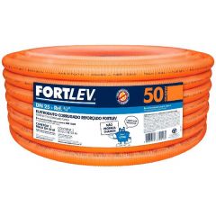 Eletroduto Corrugado 25mm X 50 Metros Laranja Fortlev