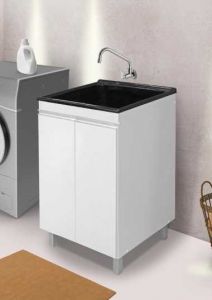 ARMARIO KIT LAVANDERIA 53 x 65CM PEDRA GRAFITE - FABRIBAM