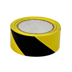 Fita Demarcacao Solo Pvc 50mm X 30 Metros Amarelo E Preto