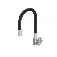 Torneira Cozinha Parede Bica Flexivel Preta 1/4v - Hydramotion