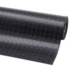 Piso Laminado Moeda Pvc 2mm 130 X 100cm Preto Kapazi