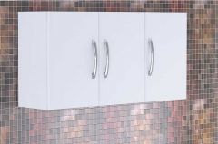 Armario Aereo 118cm Beijing 3 Portas Rorato Branco