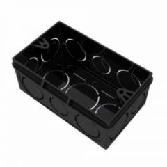 Caixa Luz 4x2 Plastica Preta Canal