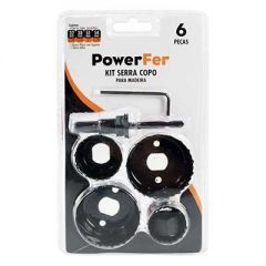 Serra Copo Powerfer 6 Pecas 32-38-51-54mm