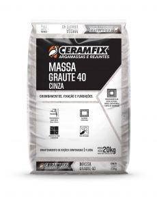 Massa Graute 40 Ceramfix 20kg Cinza