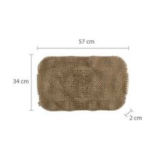 Tapete Banheiro Felpudo 57 X 34cm - Bege - Astra