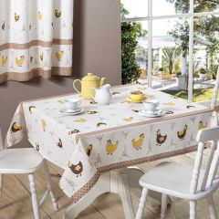 Toalha De Mesa Alegra 1,40m X 1,40m Galinhas