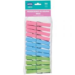 Prendedores Roupas Maxi 12 Pecas Mor