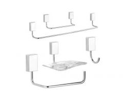 Kit Banheiro Squadra 5 Pecas Cromado Tigre